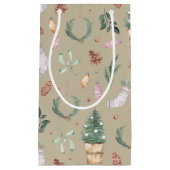 Kerstfeestdag Waterverf Klein Cadeauzakje (Voorkant)