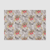 Kerstfeestdag waterverf met schaatsen tissuepapier (Voorkant)