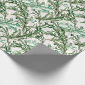 kerstfeestdag waterverf pijnboomfeest cadeaupapier (Hoek)