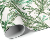 kerstfeestdag waterverf pijnboomfeest cadeaupapier (Rol Hoek)