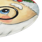 Kerstfeestdag Waterverf Santa Face Snijplank (Hoek)