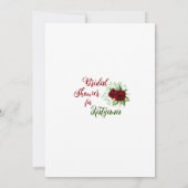 Kerstfeestdag Weddenschap Bridal Uitnodiging (Achterkant)