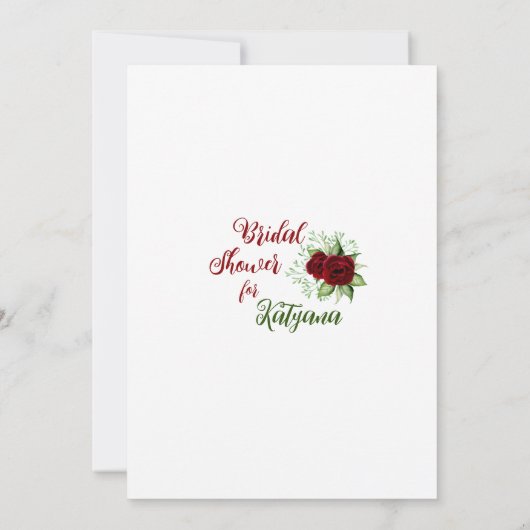 Kerstfeestdag Weddenschap Bridal Uitnodiging (Achterkant)