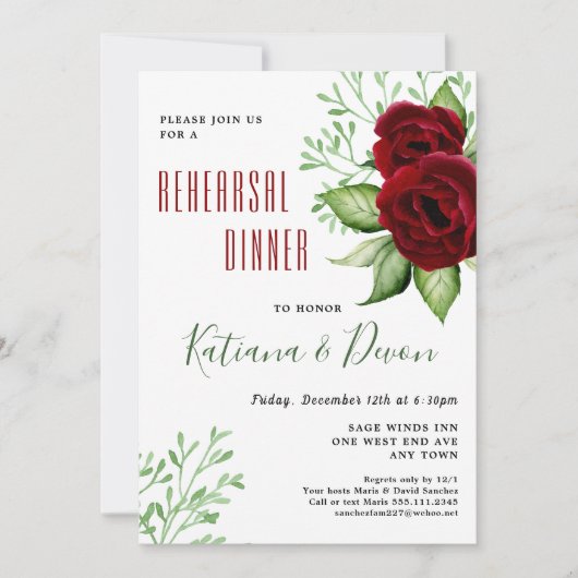 Kerstfeestdag Weddenschap Bridal Uitnodiging (Voorkant)