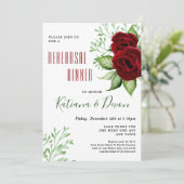 Kerstfeestdag Weddenschap Bridal Uitnodiging (Staand voorkant)