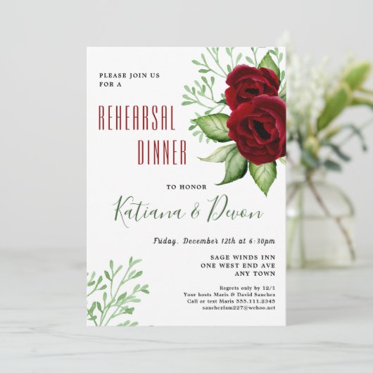 Kerstfeestdag Weddenschap Bridal Uitnodiging (Staand voorkant)