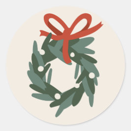 kerstfeestdag weeshuis ronde sticker