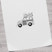 Kerstfeestdag — Whimsical Winter Car Rubberstempel