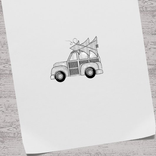 Kerstfeestdag — Whimsical Winter Car Rubberstempel