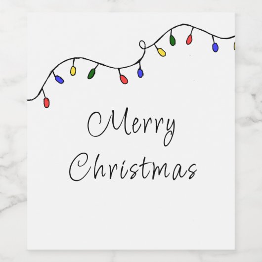 kerstfeestdag wijn etiket (Enkel label)