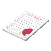 Kerstfeestdag winkelen op kerstfeestdag in de kers notitieblok (Linkerzijde)