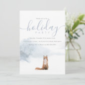 Kerstfeestdag winterbos Fox Kaart (Staand voorkant)