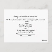 Kerstfeestdag winterbruiloft RSVP-Briefkaart Briefkaart (Achterkant)