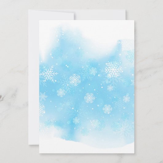 Kerstfeestdag winterfeest Tea Party Kaart (Achterkant)