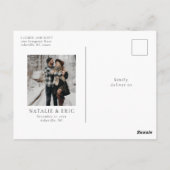 Kerstfeestdag winterfoto sparen de datum briefkaart (Achterkant)