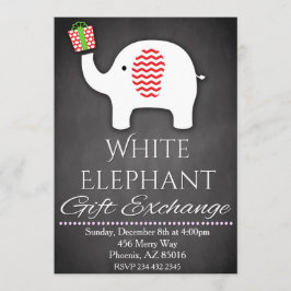 Kerstfeestdag witte olifant kaart