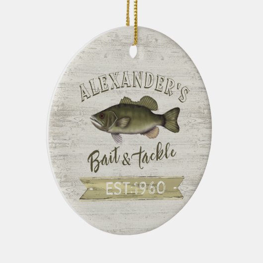 Kerstfeestdag Wood Whimsical Wildlife Vist Keramisch Ornament (Rechts)