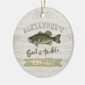 Kerstfeestdag Wood Whimsical Wildlife Vist Keramisch Ornament (Links)