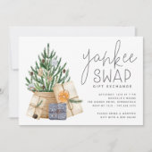 Kerstfeestdag Yankee Swap Gift Exchange Party Kaart (Voorkant)