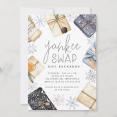 Kerstfeestdag Yankee Swap Gift Exchange Party Kaart (Voorkant)