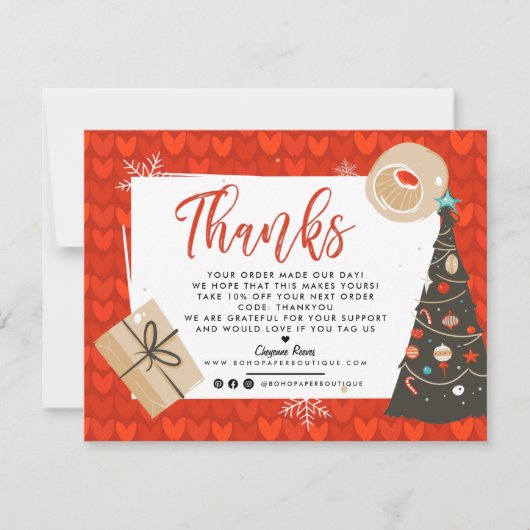 Kerstfeestdag | Zakelijke klant bedankt (Voorkant)