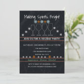 Kerstfeestdag Zwarte Chalkboard Snowflake Kaart (Staand voorkant)