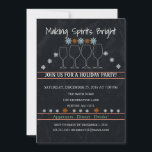 Kerstfeestdag Zwarte Chalkboard Snowflake Kaart<br><div class="desc">Dit is een mooie kerstfeestdag zwarte kerstkaart voor Snowflake Party Family Party.</div>