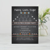Kerstfeestdag Zwarte Chalkboard Snowflake Kaart (Staand voorkant)