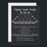 Kerstfeestdag Zwarte Chalkboard Snowflake Kaart<br><div class="desc">Dit is een mooie kerstfeestdag zwarte kerstkaart voor Snowflake Party Family Party.</div>