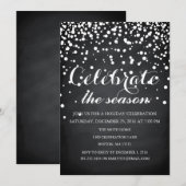 Kerstfeestdag Zwarte Chalkboardfamilie Kaart (Voorkant / Achterkant)