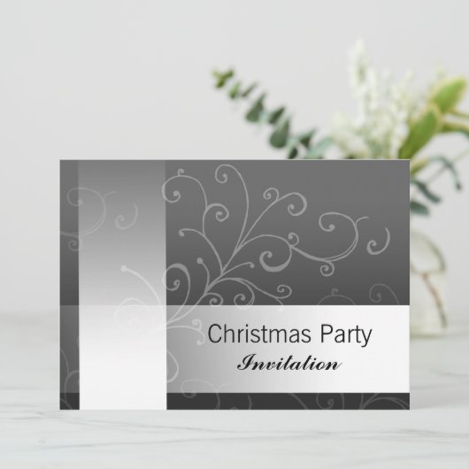 Kerstfeestdag: zwarte draak met tekst kaart (Staand voorkant)