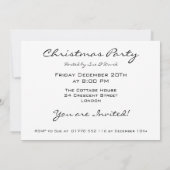 Kerstfeestdag: zwarte draak met tekst kaart (Achterkant)