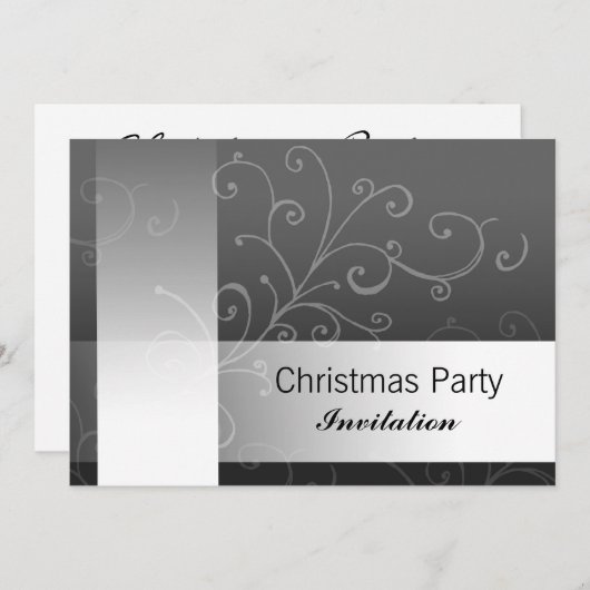 Kerstfeestdag: zwarte draak met tekst kaart (Voorkant / Achterkant)