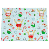 Kerstfeestdag zwemmen groot cadeauzakje (Voorkant)