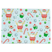 Kerstfeestdag zwemmen groot cadeauzakje (Achterkant)