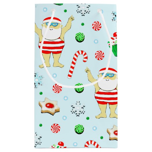 Kerstfeestdag zwemmen klein cadeauzakje (Achterkant)