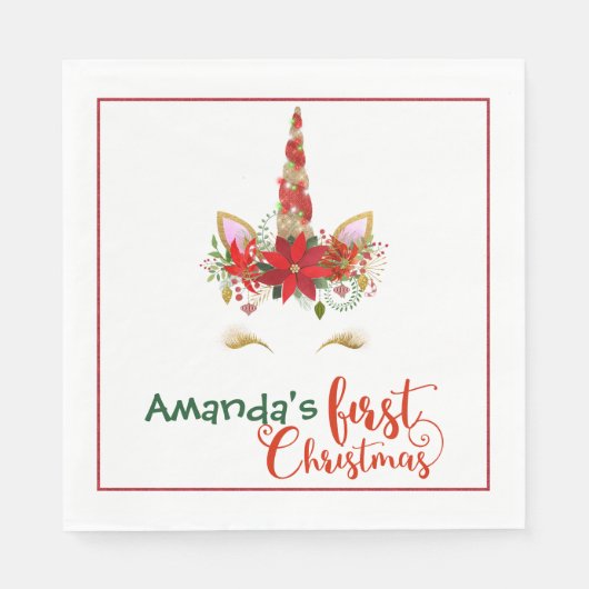 Kerstfeestdagboek Napkins Servetten (Voorkant)