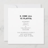 Kerstfeestdagen (Achterkant)