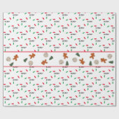 Kerstfeestdagen Aangepast Snoep Cadeaupapier (Vlak)