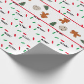 Kerstfeestdagen Aangepast Snoep Cadeaupapier (Hoek)