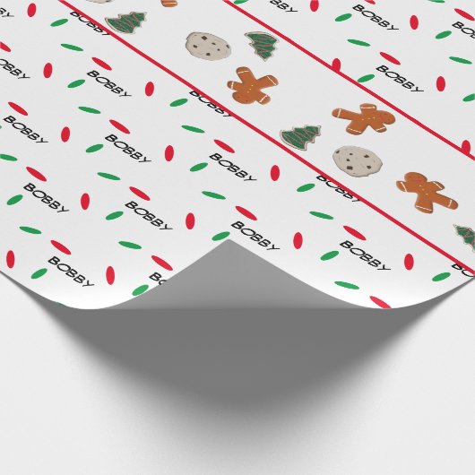 Kerstfeestdagen Aangepast Snoep Cadeaupapier (Hoek)