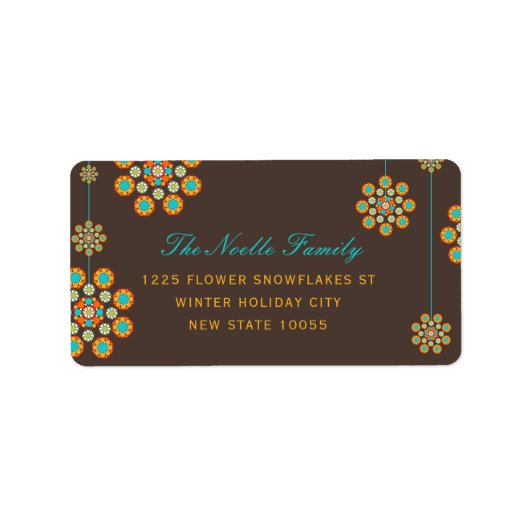 kerstfeestdagen Adresetiketten Etiket (Voorkant)