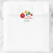 kerstfeestdagen Adresetiketten Ronde Sticker (Tas)