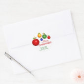 kerstfeestdagen Adresetiketten Ronde Sticker (Envelop)