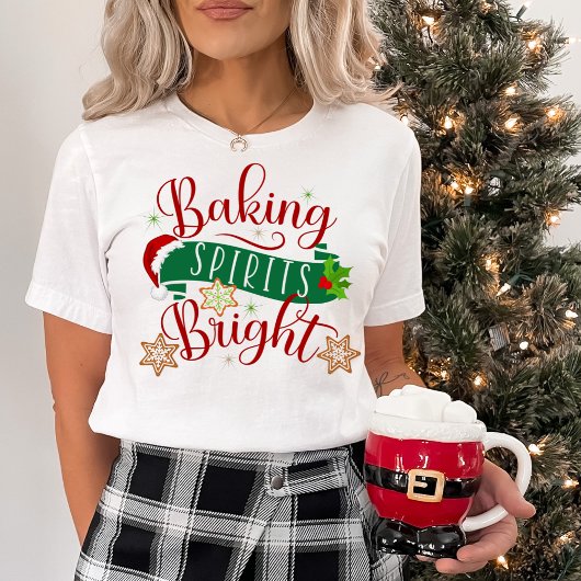 kerstfeestdagen, bakkerijspirits helder t-shirt