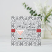 kerstfeestdagen cocktailparty uitnodigingen (Staand voorkant)