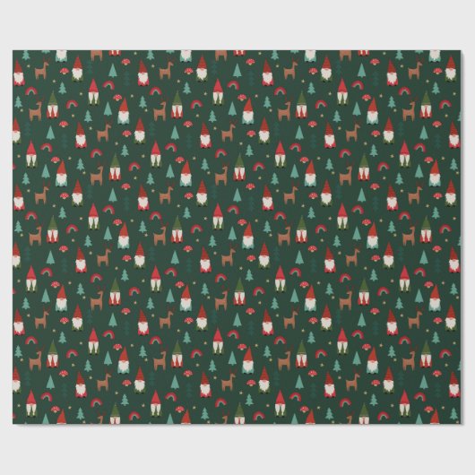 kerstfeestdagen donkergroen cadeaupapier (Vlak)