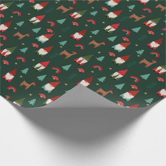 kerstfeestdagen donkergroen cadeaupapier (Hoek)