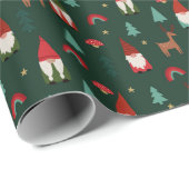 kerstfeestdagen donkergroen cadeaupapier (Rol Hoek)