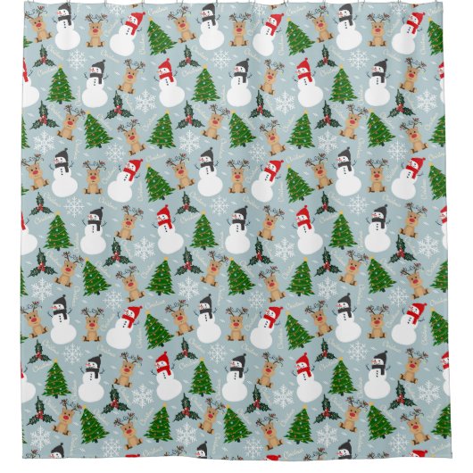 kerstFeestdagen Douchegordijn (Voorkant)
